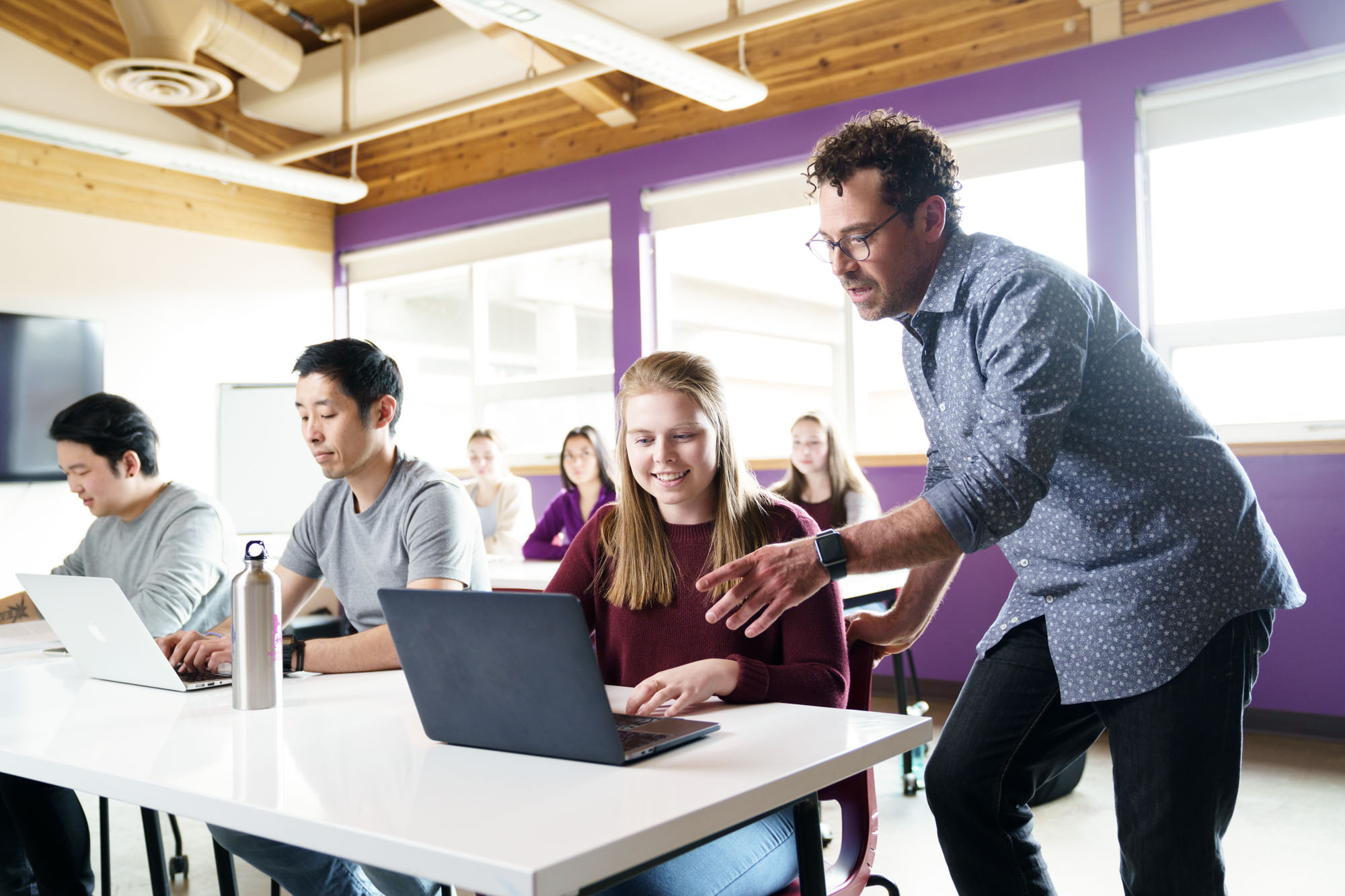 Multimedia Communication instructor and students