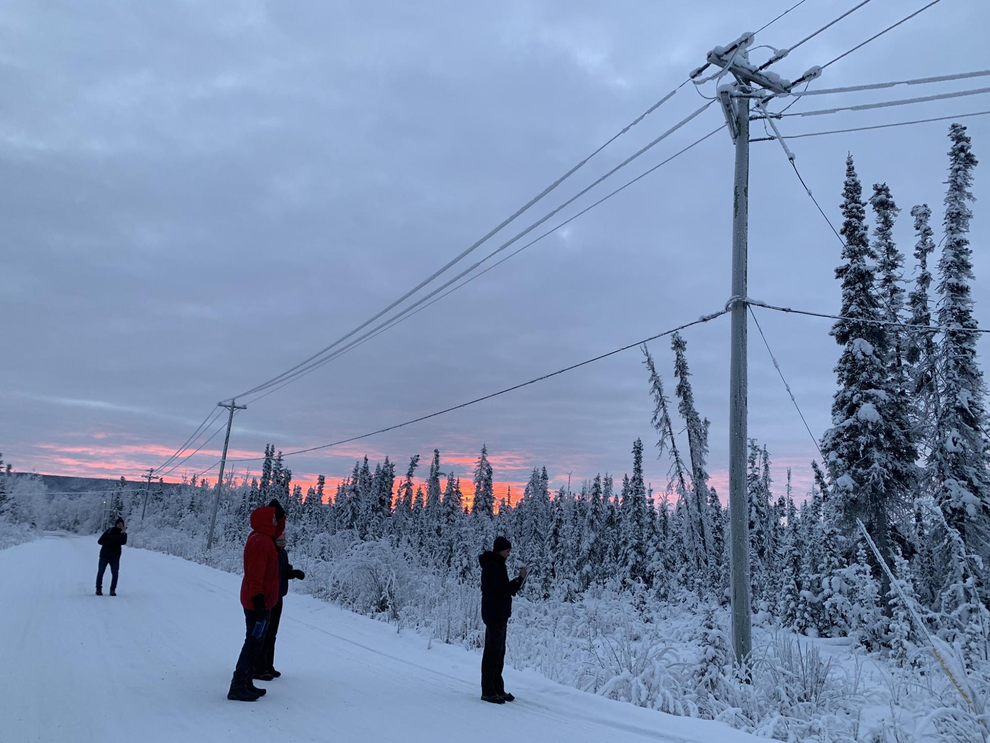 Powerlines at sunset