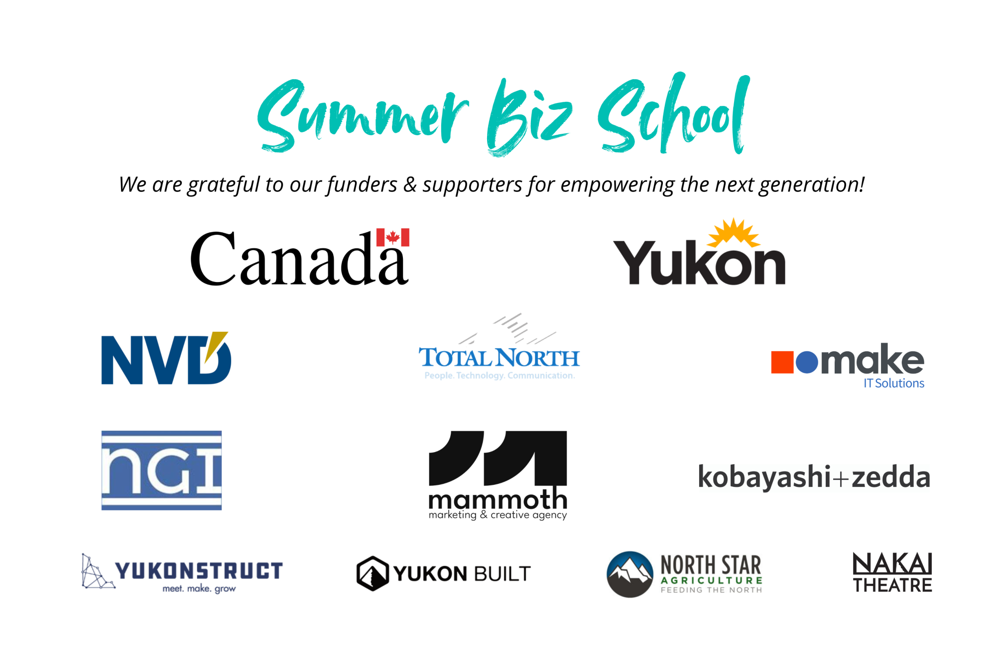 Summer Biz School Banner