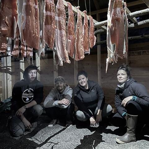 L to R: Fellow Jared Dulac (Kamära), KFN, Fellow Jessi-John Whalen, KDFN, Regional Chief Kluane Ademek (Aagé), KFN, Steering Committee Member Emily McDougall, KDFN